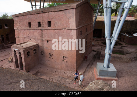 Bet Maryam Kirche in Lalibela Stockfoto