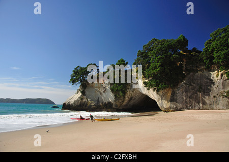 Cathedral Cove Beach, Te Whanganui-A-Hei Marine Reserve, Coromandel Halbinsel, Waikato Region, Nordinsel, Neuseeland Stockfoto