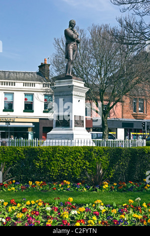 Verbrennungen-Statue in Burns Statue Square Ayr South Ayrshire, Schottland zum Gedenken an den großen schottischen Dichter Robert Burns Stockfoto