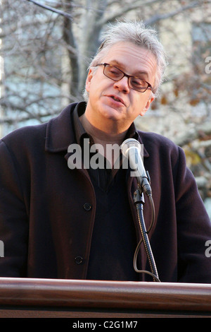 Tim Robbins spricht bei der Writers Guild von Amerika Ost-Rallye am Washington Square Park New York City, USA - 27.11.07 Stockfoto