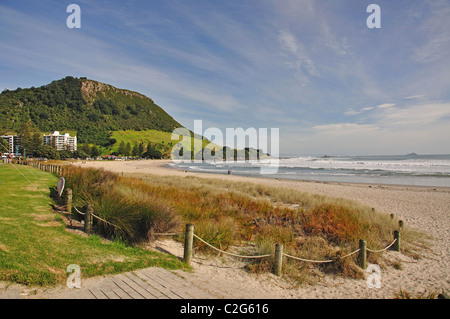 Strandpromenade, Mount Maunganui, Tauranga, Bay of Plenty, North Island, Neuseeland Stockfoto