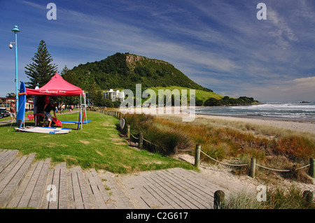 Strandpromenade, Mount Maunganui, Tauranga, Bay of Plenty, North Island, Neuseeland Stockfoto