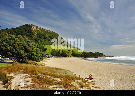 Strandpromenade, Mount Maunganui, Tauranga, Bay of Plenty, North Island, Neuseeland Stockfoto