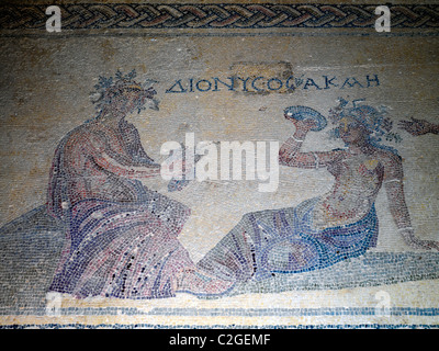 Kato Paphos Zypern Paphos archäologische Park Haus des Dionysos römisches Mosaik Stockfoto