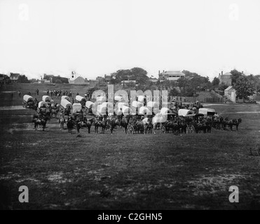 Richmond, Virginia Wagenzug der Telegraph Militärkorps Stockfoto