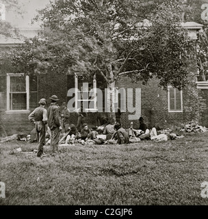 Fredericksburg, VA., Verwundeten aus der Schlacht in der Wilderness Stockfoto