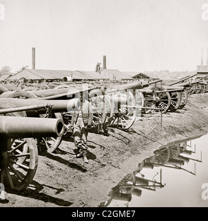 Richmond, Virginia gefangen Belagerung Waffen auf Rocketts; Stockfoto