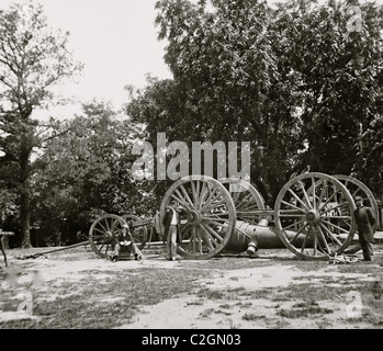 Die Drewry Bluff, Virginia (Umgebung). Schlinge Warenkorb verwendet bei der Beseitigung der erfassten Artillerie Stockfoto