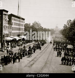 Washington, District Of Columbia. Großen Beitrag der Armee. Infanterie, vorbei an der Pennsylvania Avenue in der Nähe von der Schatzkammer Stockfoto