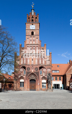 Rathaus und Roland-Statue, Brandenburg ein der Havel, Deutschland Stockfoto