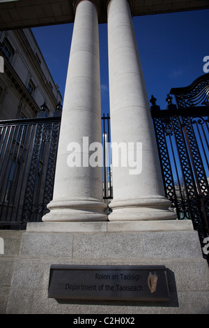 Regierungsgebäude, Taoiseach-Abteilung, Abteilung der Taoiseach, Säulen Stockfoto