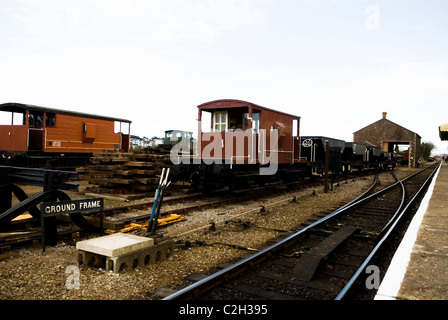 Dunster Eisenbahn und Bahnhof, West Somerset, England UK 2011 Stockfoto