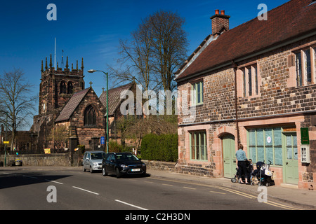 Großbritannien, England, Staffordshire, Lauch, Stadtzentrum, Pfarrei Kirche St Edward der Bekenner Stockfoto