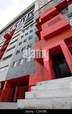 El Mirador de Sanchinarro, Sozialwohnungen von Blanca Lleó Asociados Architekten entworfen. Stockfoto