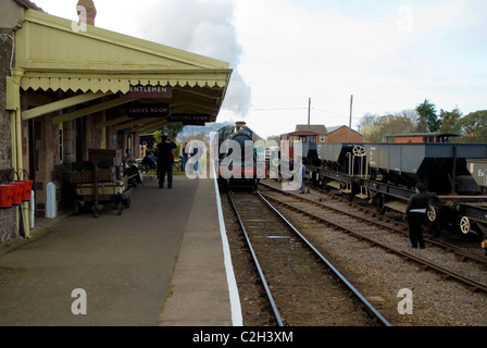 Dunster Bahnhof, privat geführte Bahn in der Nähe von Minehead, Somerset West, England UK 2011 Stockfoto