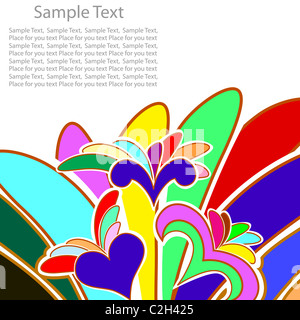 Abstraktes Vektor floral Hintergrund Design einsetzbar Stockfoto