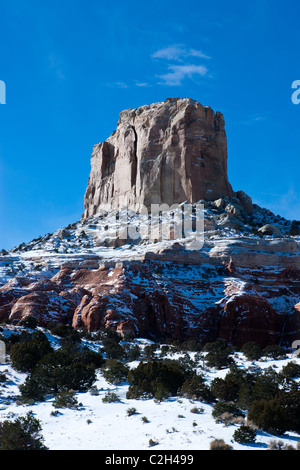 USA, Grenze zwischen Utah und Arizona, Navajo Indian Reservation, Fialen auf dem Weg zum Monument Valley Stockfoto