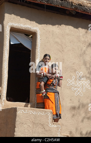 VOLKSTANZ DER SAMBALPUR [ORISSA] Stockfoto