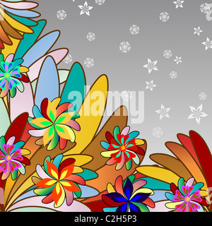 Abstraktes Vektor floral Hintergrund Design einsetzbar Stockfoto