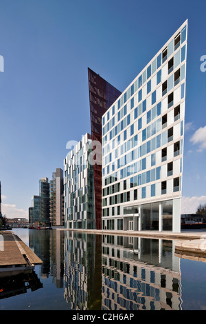 Carmine Gebäude in Merchant Square, Paddington Basin, entworfen vom Architekten Mossessian & Partner. Stockfoto