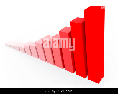 Erfolg-Diagramm. 3D Stockfoto