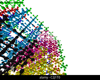 abstrakte Formen Hintergrund. 3D Stockfoto