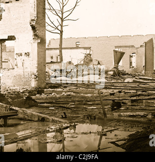 Richmond, Virginia. Ruinen von Richmond & Petersburg Railroad Depot. Stockfoto