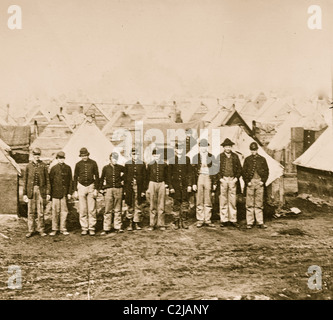 City Point, Virginia. Soldaten winter Quartier. In erste Linie von Befestigungen Stockfoto