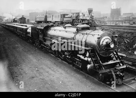 Beispiele der großen nördlichen Lokomotiven von 1862 & 1924 Stockfoto