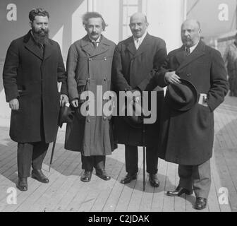 Mossessohn, Chaim Weizmann, Albert Einstein, Ussischkin Stockfoto