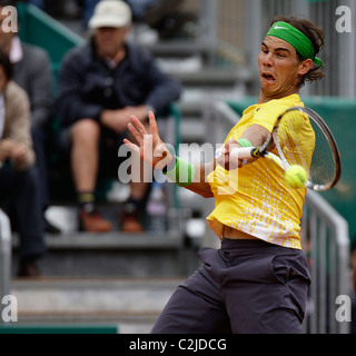 14.04.2011. Rafael Nadal (ESP) in seinem Match gegen Richard Gasquet (FRA) Stockfoto