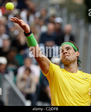 14.04.2011. Rafael Nadal (ESP) in seinem Match gegen Richard Gasquet (FRA) Stockfoto