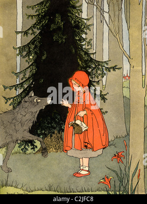 Little Red Riding Hood und der Wolf Stockfoto