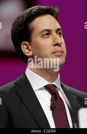 ED MILIBAND MP LABOUR-Partei Führer 28. September 2010 MANCHESTER Stadtzentrum von MANCHESTER ENGLAND Stockfoto