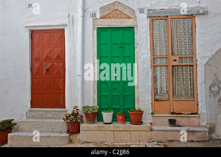 Ostuni - die weiße Stadt in Apulien, Italien Stockfoto