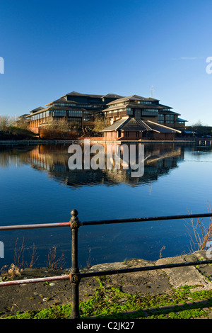 Cardiff County Council Hall, Atlantic Wharf, Cardiff, Südwales, UK. Stockfoto