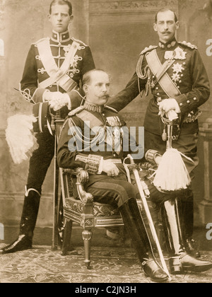 Prinz Andreas, Nikolaus und Constantinos König von Griechenland Stockfoto