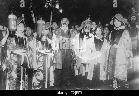 Banzai-Tanz der Geishas des Kyoto-Protokolls Stockfoto