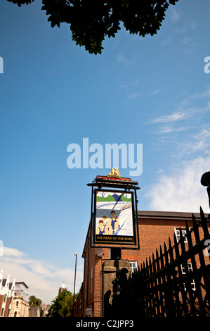 Oxford, Pub "Head of the River" Stockfoto