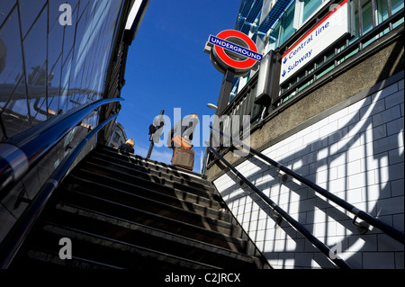 Eingang zur u-Bahn Station, London, England, UK Stockfoto