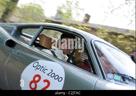 Stock Foto von einem 1973 Ferrari Dino 246 GT in der Tour Auto optic 2000 im Jahr 2011. Stockfoto