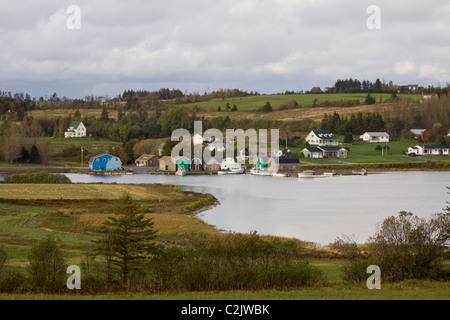 Malerische Gemeinde des French River an der Nordküste von Prince Edward Island, Kanada Stockfoto