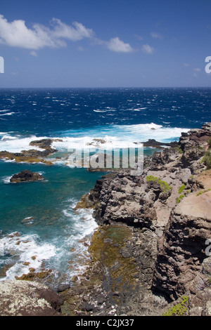 Zerklüftete Nordwestküste von Maui, Hawaii Stockfoto