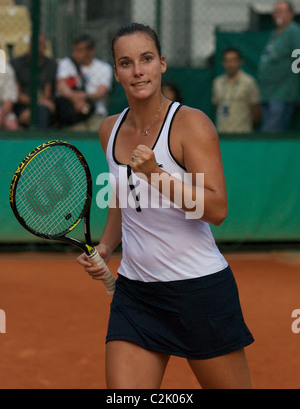 Jarmila Groth, Australien, in Aktion bei den French Open Tennisturnier in Roland Garros, Paris, Frankreich. Stockfoto