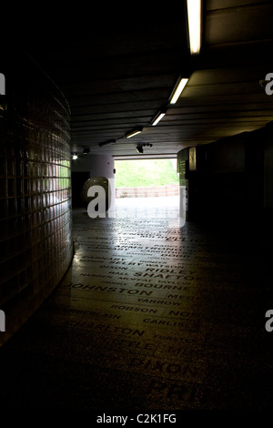 Fluchen Stein in einer u-Bahn Carlisle Stockfoto