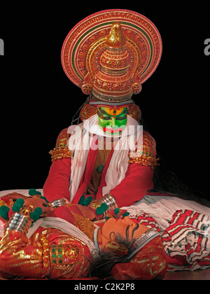 Kathakali, eine spektakuläre klassischer Tanz-Drama von Kerala, Indien Stockfoto