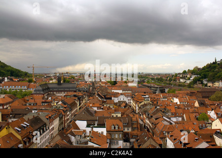 Blick über Heidelberg, Deutschland. Stockfoto