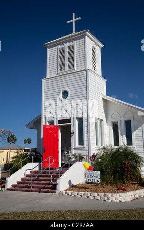 Everglades Community Church gegründet 1926. Everglades City, Florida, USA Stockfoto