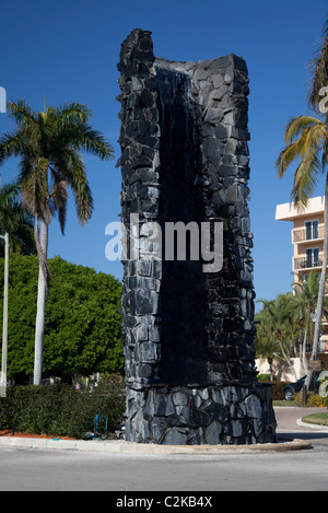 Am Straßenrand Wasserspiel, Naples Florida Stockfoto