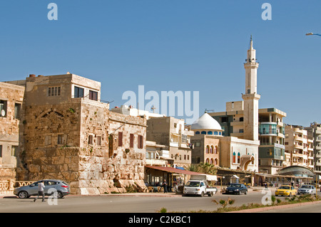 Tartus Tartous Meer Syrien Hafenstadt wurde von den Kreuzfahrern als Antaradus Antartus Tortosa bekannt. Stockfoto